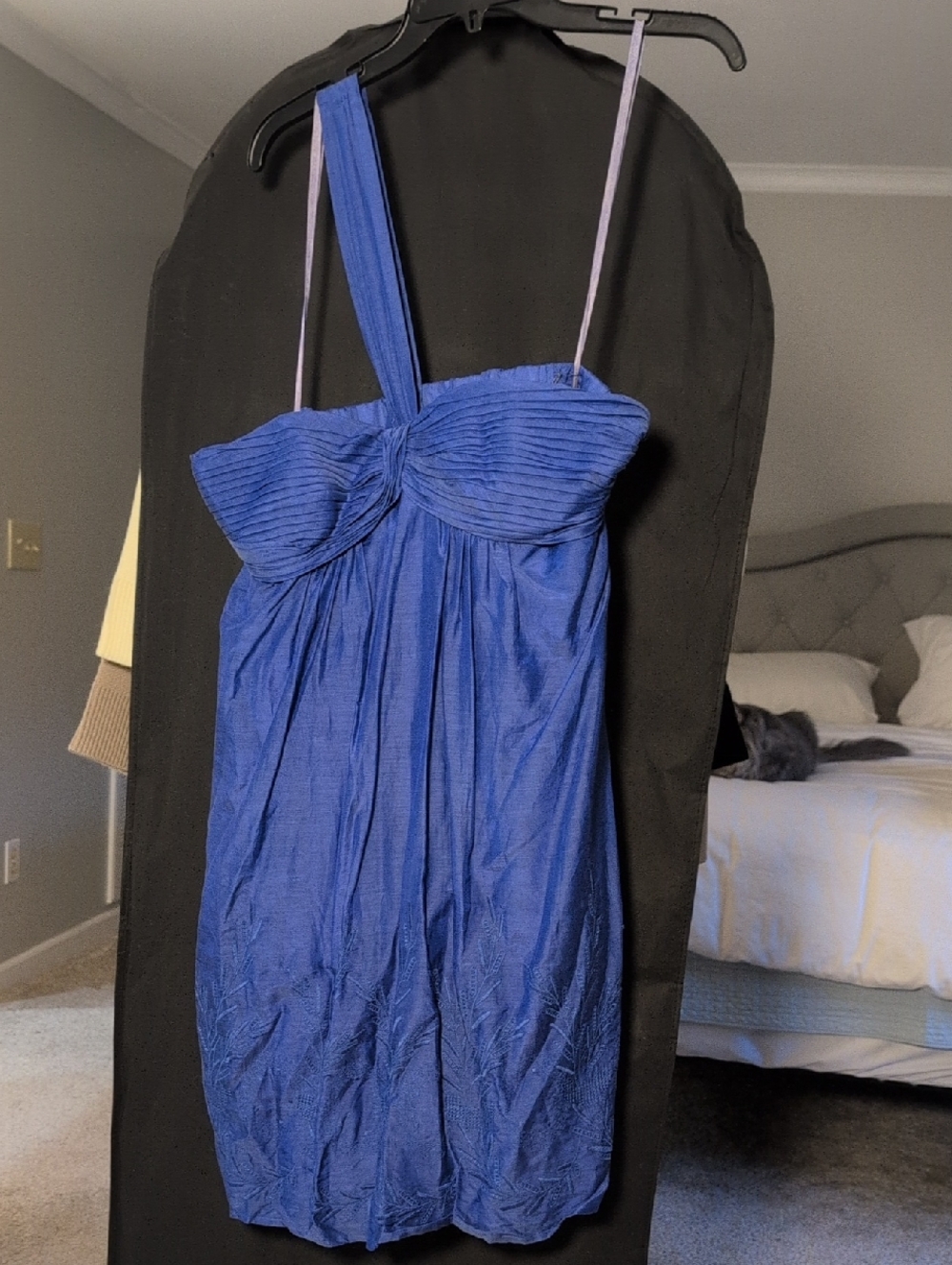 BCBGMaxAzria Blue One-Shoulder Dress